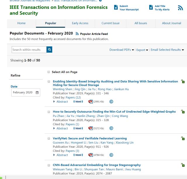 秦静教授团队成果受IEEE Signal Processing Society and Security邀请 